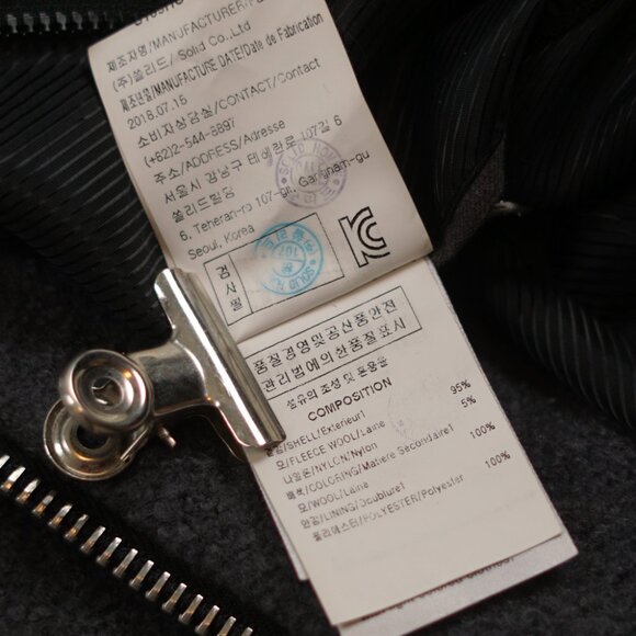 Solid Homme Heavy Wool Duffle-Style Coat — Size 50 (KR 105) — Made in Korea - Picture 14 of 14